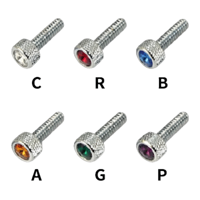 Chrome Peterbilt Small Dash Panel Screw with Color Jewel 改版去背 400x400