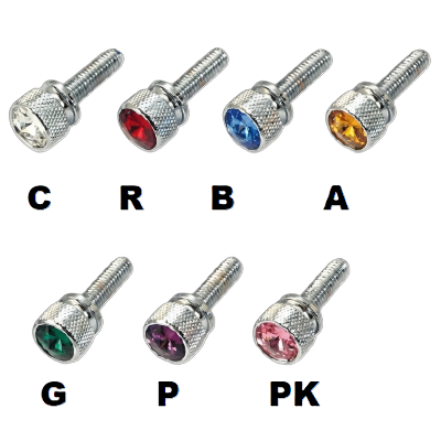 Chrome Kenworth Short Dash Screw with Color Jewel 400x400去背