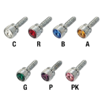 Chrome Peterbilt Dash Screw with Color Jewel