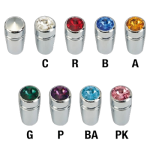 Chrome Peterbilt Mini Switch Extension with Color Jewel